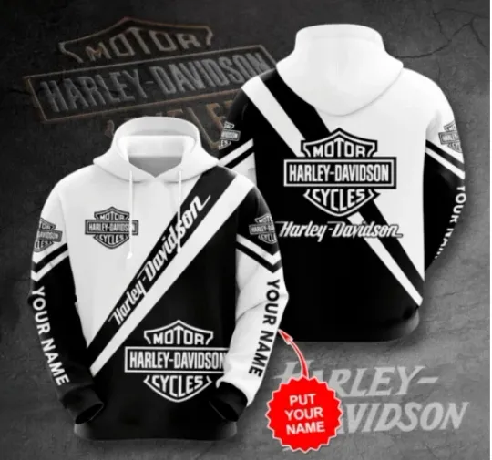 Discover Personalized Harley Racing Davidson 3D Hoodie , Unisex Adults S-5XL