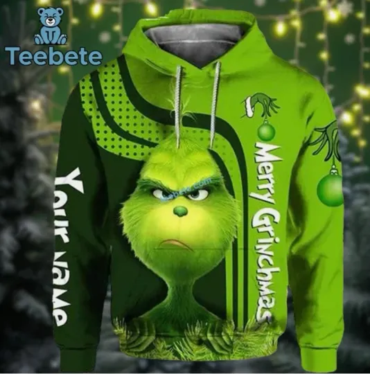Merry Grin funny character Stole Xmas 3D Hoodie, Size Xs-5Xl