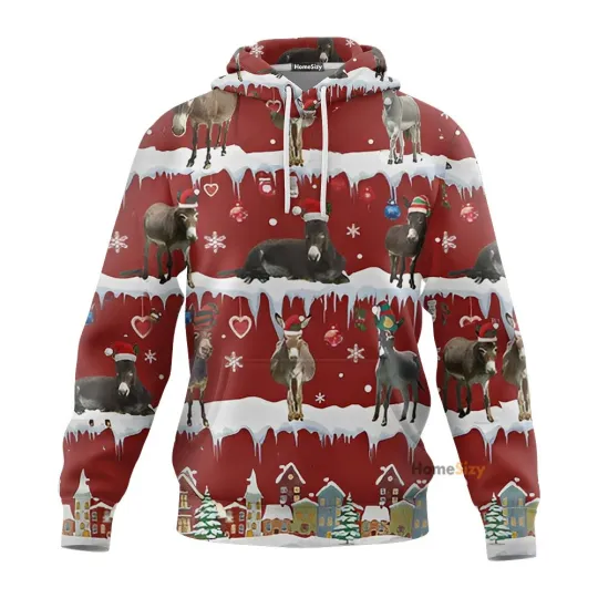 Discover Donkey Christmas   Custom 3D Hoodie QT211207