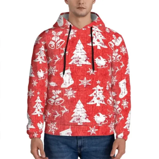 Discover Christmas Tree Snowflake 3D Print Hoodie Pullover Sweatshirt Unisex Holiday