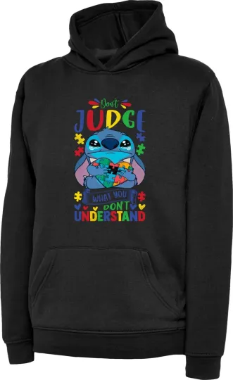 Discover Lilo & Stitch Hoodie Autism Awareness Don't Judge What You Don't Understand Top