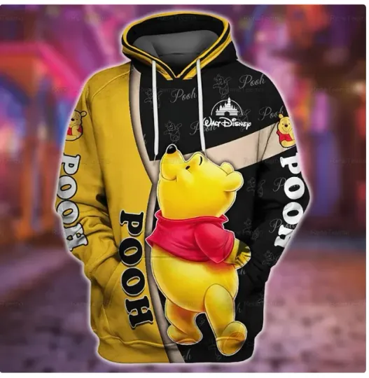 Discover Pooh Unisex 3D HOODIE HALLOWEEN GIFT CHRISTMAS GIFT OVER PRINT BEST PRICE