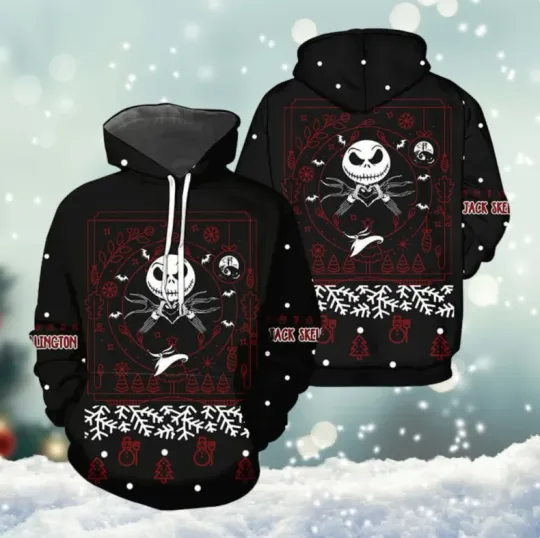 Discover Jack Skellington Christmas Nightmare Before Christmas 3D HOODIE Best Price