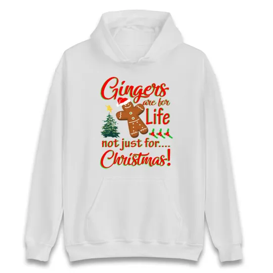 Discover Gingers are for life not just Christmas Hoodie, Unisex Xmas Festive Hoodie