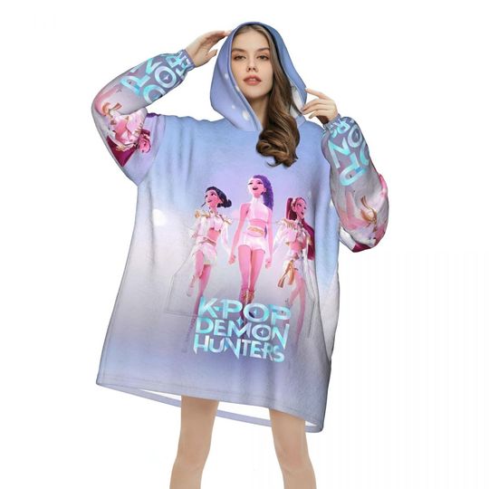 KPop Demon Hunters Huntrix Blanket Hoodie