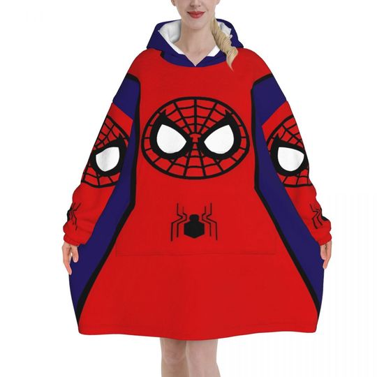 Oversized Spider Man Spider-Man Blanket Hoodie  Gifts for Women Men