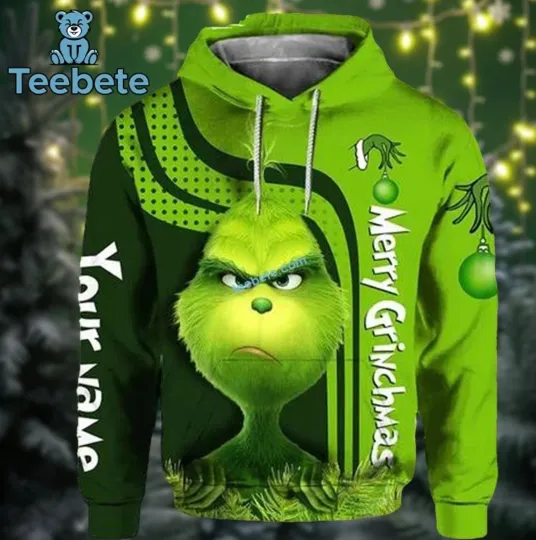 Merry Grin funny character Stole Xmas 3D Hoodie, Size Xs-5Xl