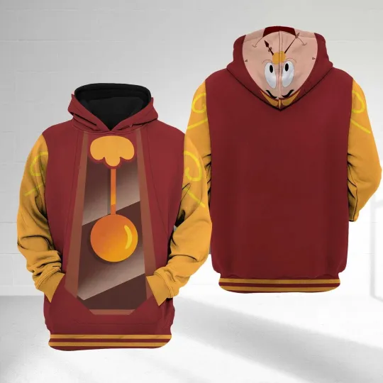Discover Cogsworth Cosplay Costume Beauty And The Beast Christmas Hoodie 3D Printed S-5XL