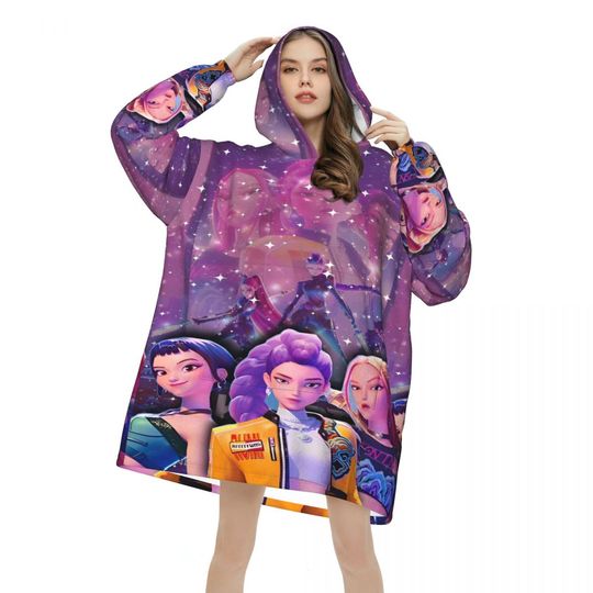Kpop Demon Hunters Huntrix Blanket Hoodie for Women Men
