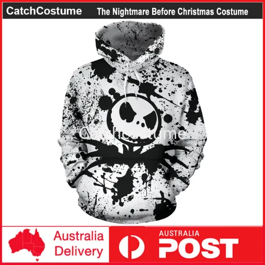 Discover The Nightmare Before Christmas Hoodie Jack Skellington 3D Print Pullover Jumper