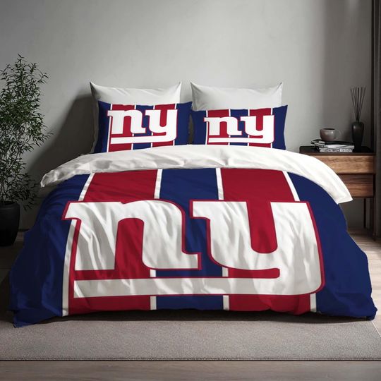 New York Giants Themed Bedding Set, Duvet Cover and Quilt Cover for Birthdays and Back to School