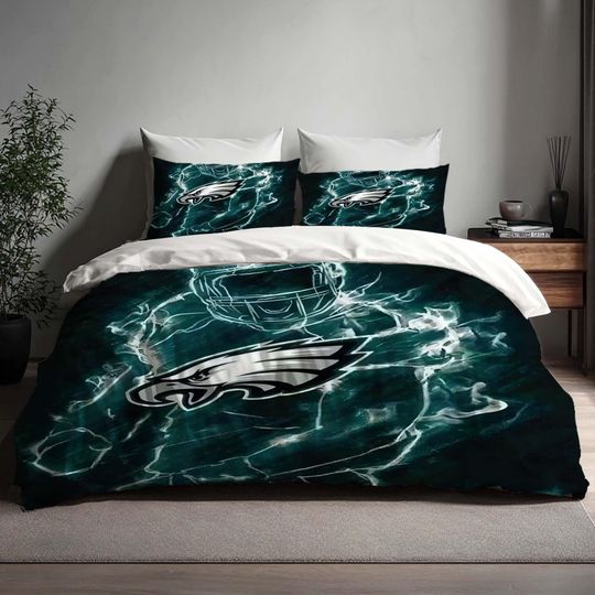 Philadelphia Eagles DIY Handmade Bedding Set, and Birthday Quilt Cover for Home & Living