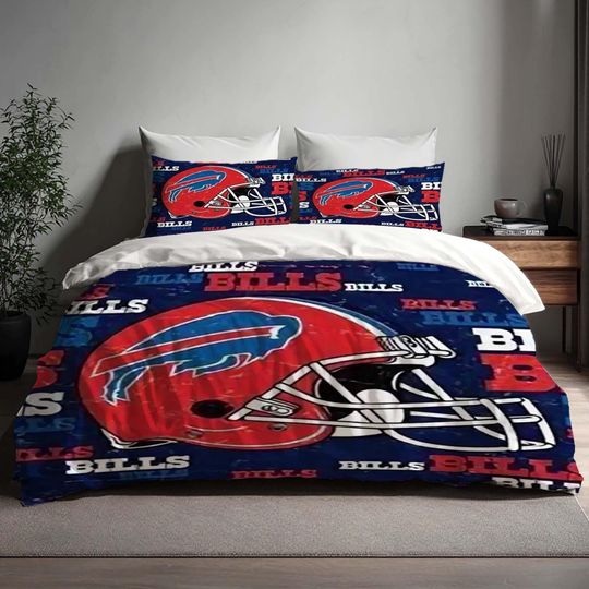 Discover Buffalo Bills Duvet Cover Set, Bedding Quilt Cover, Halloween and Back to School Gift