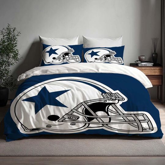 Discover Gift Handmade Dallas Cowboys Bedding Set, Quilt Cover, Perfect for Birthdays, Christmas, Halloween, and Back to School
