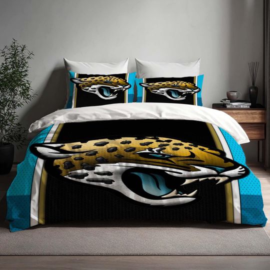 Discover Jacksonville Jaguars Christmas Bedding Set, Duvet Cover, Quilt Cover, Halloween Gift