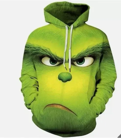 Discover funny character Hoodie funny character Hoody Sweatshirt Dr Seuss Christmas Pullover Shirt 3D LARGE