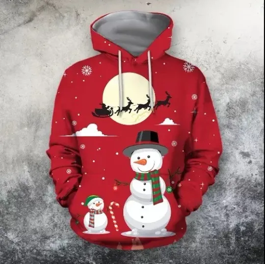 Discover GLC054300 Santa Ride Christmas 3D Hoodie