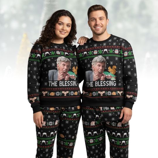 Discover Christmas Vacation Ugly Christmas Sweater, The Blessing Meme Sweater, Funny Xmas Holiday Gift for Men Women