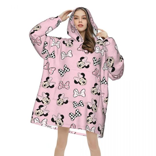 Discover Minnie Wearable Blanket Hoodie Gifts for Women Men