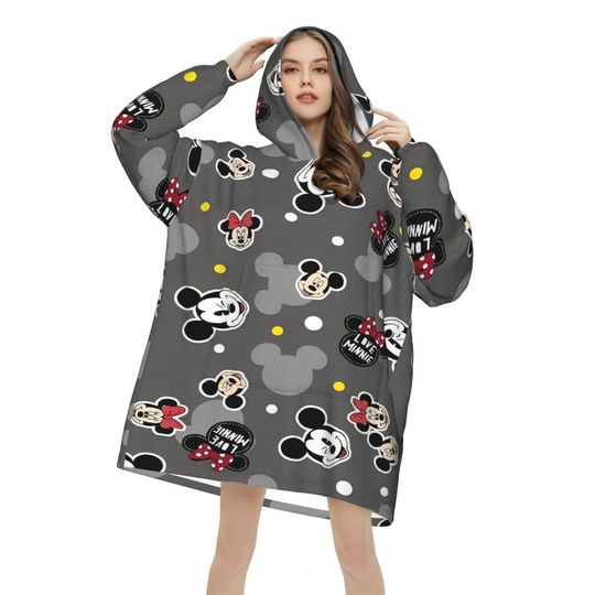 Discover Mickey Mouse Cartoon Blanket Hoodie Gifts for Women Men