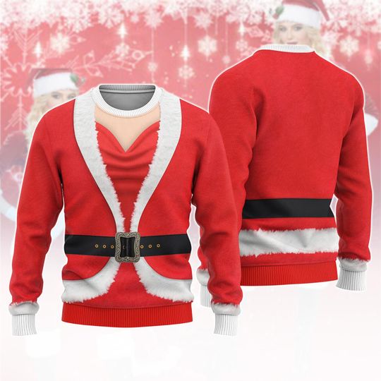 Discover Santa Claus Cosplay Ugly Christmas Sweater, Funny Women Santa Sweater, Santa Claus Costume Sweatshirt, Xmas Party Sweater, Xmas Ideas