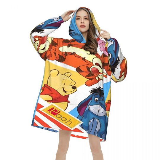 Discover Winnie The Pooh Wearable Blanket Hoodie Gifts for Women Men
