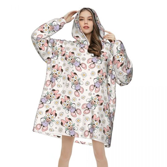Discover Oversized Minnie Blanket Hoodie Gifts for Women Men