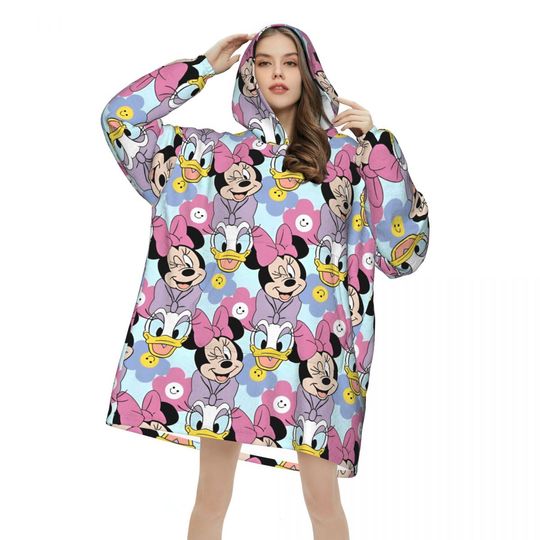 Discover Mickey Mouse Cartoon Oversized Blanket Hoodie Gifts for Women Men