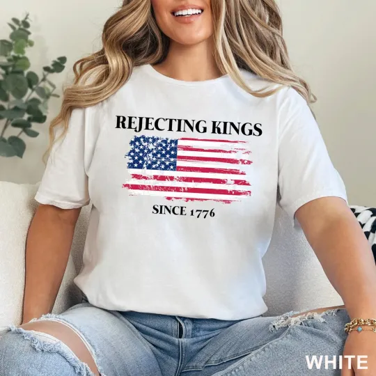 Discover No Kings In USA Shirt, Rejecting Kings Since 1776 Shirt, Democracy Shirt, 203374