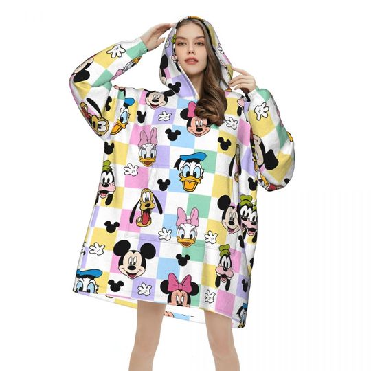 Discover Mickey Mouse Cartoon Blanket Hoodie Gifts for Women Men
