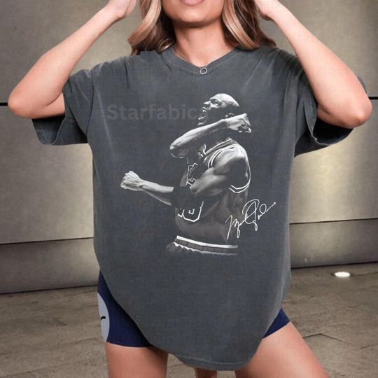 Discover Vintage 90s Michael J0rdan Comfort Colors Shirt, 90s Retro Basketball Graphic Tee