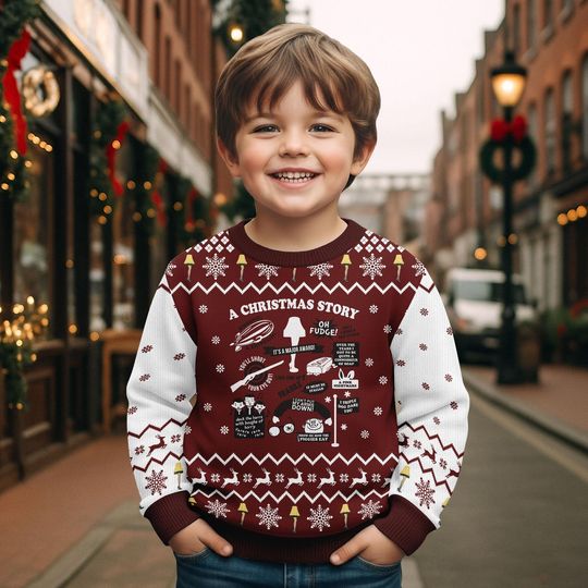 Discover A Christmas Story Ugly Christmas Sweater, Funny Holiday Ugly Sweatshirt, Movie Xmas Gift for Men Women, Xmas Holiday Gift