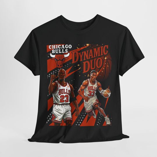 Vintage 90s Chicago Bulls Tee: Michael Jordan & Scottie Pippen Graphic T-Shirt