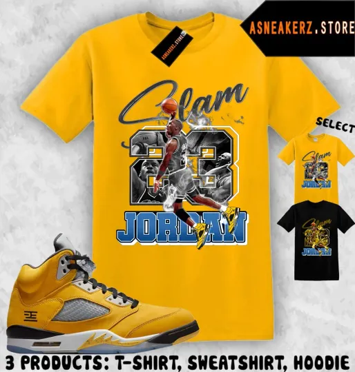 Discover AJ 5 Tokyo T23 Sneaker Matching Tee MJ Icon 23 Slam T-Shirt
