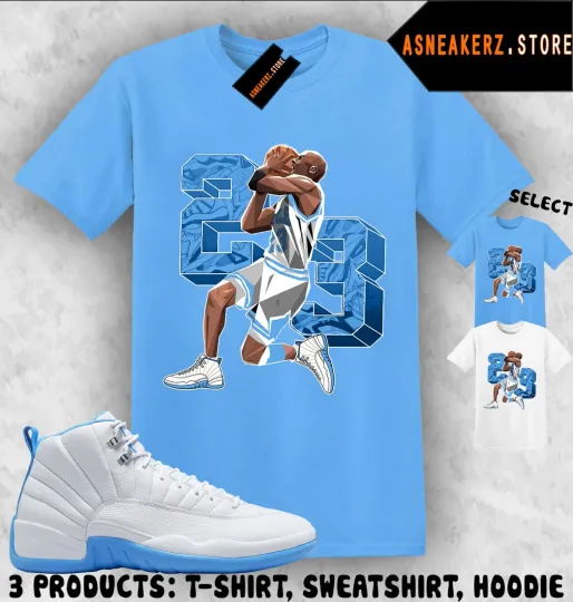 Discover AJ 12 Melo 2025 Sneaker Matching Tee, Number 23 MJ T-Shirt