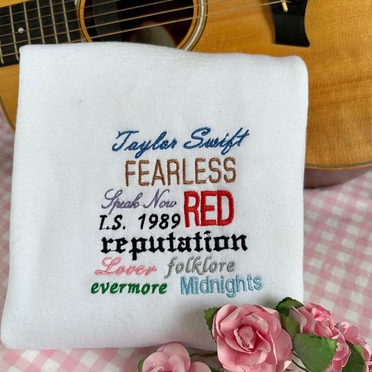 Discover Taylorr Swifts Eras Embroidered Sweatshirt
