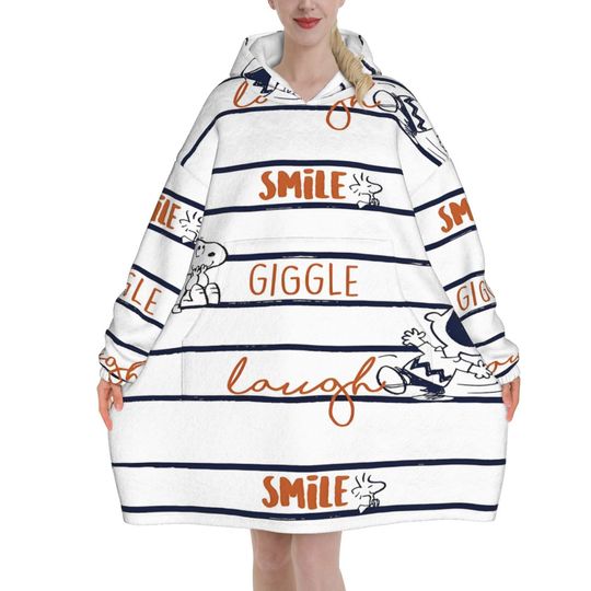 Snoopys Cute Dogs Woodstock Wearable Blanket Hoodie for Women Men