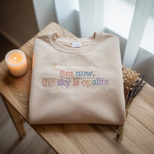 Embroidered Dancing Through the Lightning Strikes Shirt, But Now The Sky Is Opalite Shirt, Gift for Her, Music Shirt, Concert Shirt