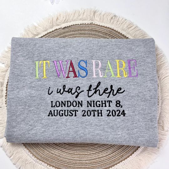 Discover Custom Eras Tour Embroidered Sweatshirt: City, Date, Surprise Songs