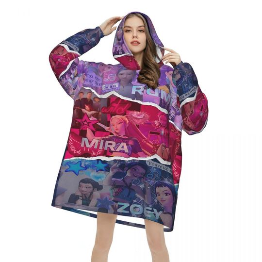 Discover Kpop Demon Hunters Blanket Hoodie