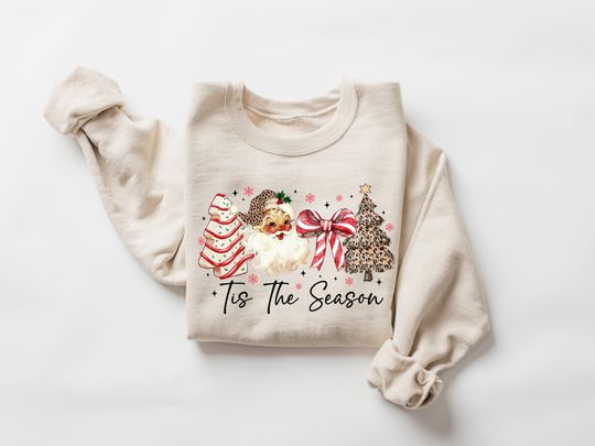 Discover Tis The Season Christmas Sweatshirt, Santa Sweater, Christmas Tree Sweatshirt