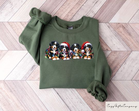 Christmas Bernedoodle Sweatshirt, Bernedoodle Christmas Sweater