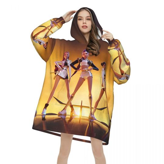Kpop Demon Hunters Blanket Hoodie
