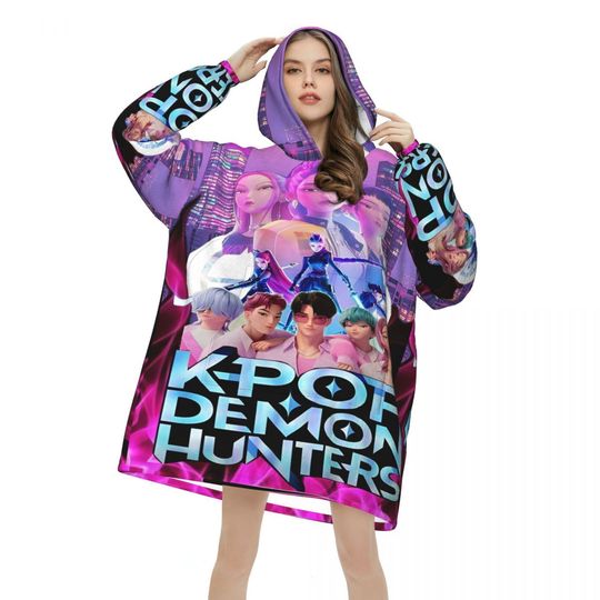Discover Kpop Demon Hunters Oversized Blanket Hoodie