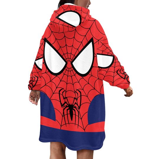 Spider Man Blanket Hoodie For Adult Kid, Christmas Gift Idea