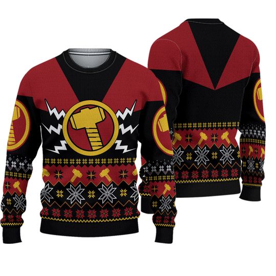 Thor Christmas Ugly Sweater, Superhero Christmas Sweatshirt, Thor Ugly Sweater, Avengers Christmas Shirt, Family Christmas Sweatshirt