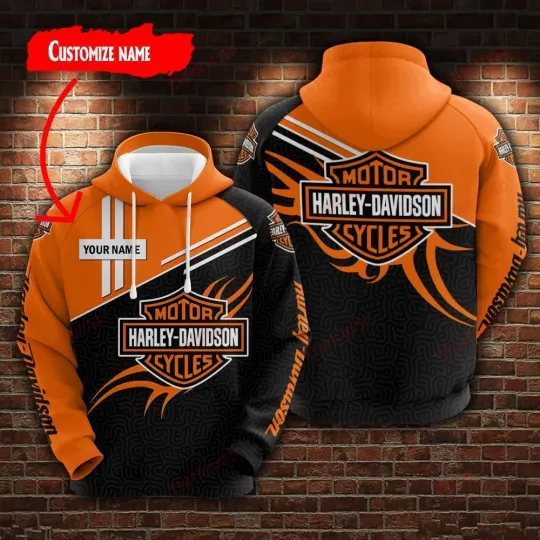 Discover Personalized Harley Motor Racing Davidson Hoodie Unisex Adults S-5XL