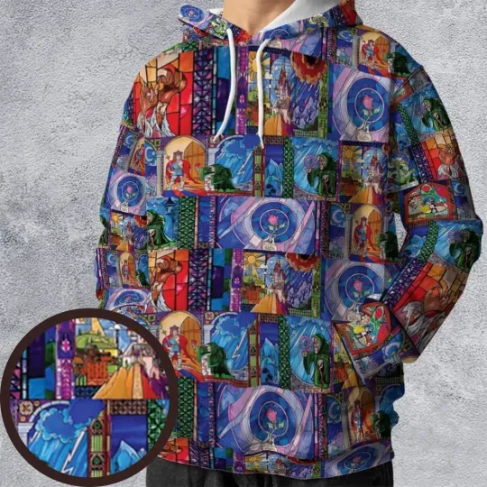 Discover Beauty And The Beast Story Windows All-over Print Hoodie,unisex adults