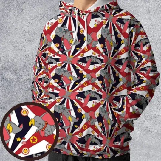 Discover Dumbo's Circus All-over Print Hoodie, git for him, gift for her