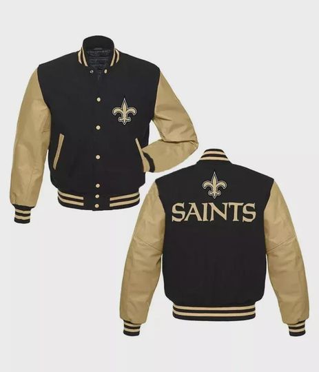 New Orleans Saints Wool-Look Varsity Jacket - Football Fan Gear